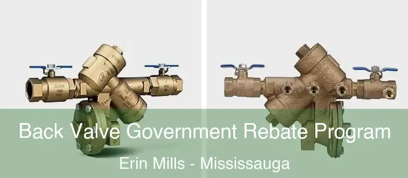  Back Valve Government Rebate Program Erin Mills - Mississauga