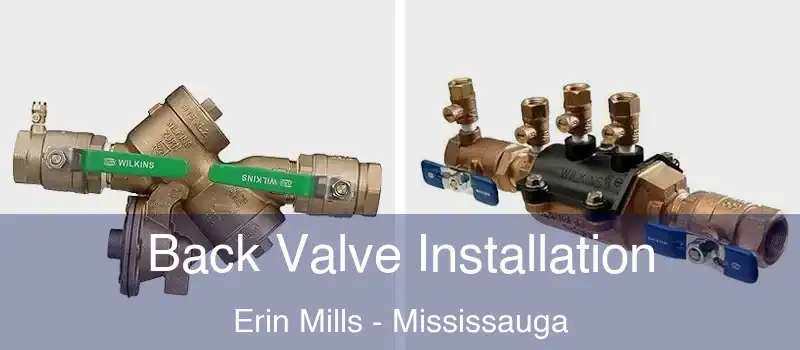  Back Valve Installation Erin Mills - Mississauga